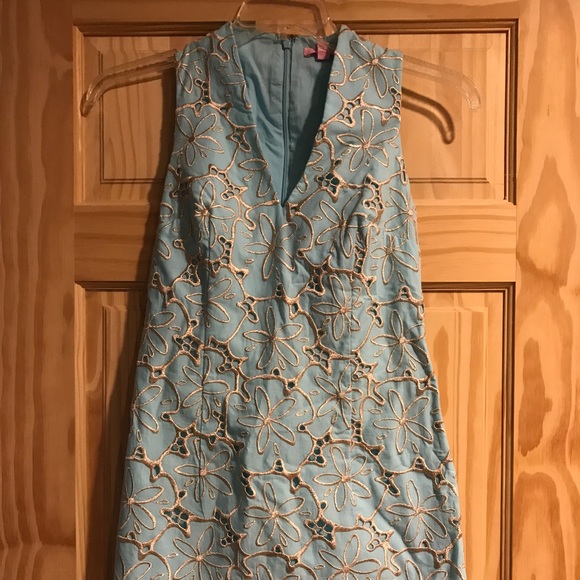 Lilly Pulitzer Estella Shift Skye Blue Size 2 - Picture 4 of 6